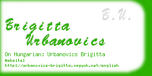 brigitta urbanovics business card